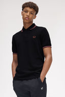Fred Perry Ανδρική Μπλούζα Twin Tipped Polo M3600-Y67 Μαύρο