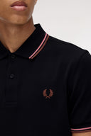 Fred Perry Ανδρική Μπλούζα Twin Tipped Polo M3600-Y67 Μαύρο