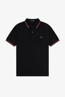 Fred Perry Ανδρική Μπλούζα Twin Tipped Polo M3600-Y67 Μαύρο