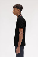 Fred Perry Ανδρική Μπλούζα Twin Tipped Polo M3600-Y67 Μαύρο