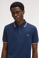 Fred Perry Ανδρική Μπλούζα Twin Tipped Polo M3600-Z57 Μπλε
