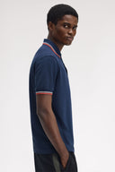 Fred Perry Ανδρική Μπλούζα Twin Tipped Polo M3600-Z57 Μπλε