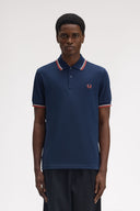 Fred Perry Ανδρική Μπλούζα Twin Tipped Polo M3600-Z57 Μπλε