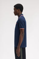 Fred Perry Ανδρική Μπλούζα Twin Tipped Polo M3600-Z57 Μπλε