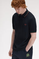 Fred Perry Ανδρική Μπλούζα Twin Tipped Polo M3600-Z58 Μπλε