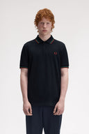 Fred Perry Ανδρική Μπλούζα Twin Tipped Polo M3600-Z58 Μπλε