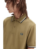 Fred Perry Ανδρική Μπλούζα Twin Tipped Polo M3600-Z60 Χακί
