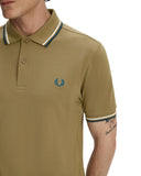 Fred Perry Ανδρική Μπλούζα Twin Tipped Polo M3600-Z60 Χακί