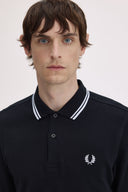 Fred Perry Ανδρική Μπλούζα Ls Twin Tipped Polo M3636-350 Μαύρο