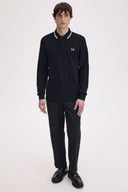 Fred Perry Ανδρική Μπλούζα Ls Twin Tipped Polo M3636-350 Μαύρο