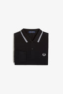 Fred Perry Ανδρική Μπλούζα Ls Twin Tipped Polo M3636-350 Μαύρο