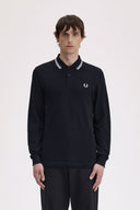 Fred Perry Ανδρική Μπλούζα Ls Twin Tipped Polo M3636-350 Μαύρο