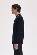 Fred Perry Ανδρική Μπλούζα Ls Twin Tipped Polo M3636-350 Μαύρο