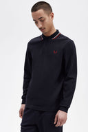 Fred Perry Ανδρική Μπλούζα Ls Twin Tipped Polo M3636-T55 Μπλε