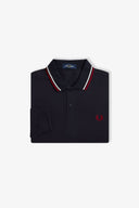 Fred Perry Ανδρική Μπλούζα Ls Twin Tipped Polo M3636-T55 Μπλε