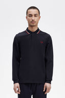 Fred Perry Ανδρική Μπλούζα Ls Twin Tipped Polo M3636-T55 Μπλε
