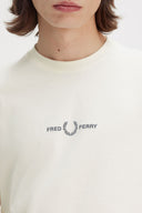 Fred Perry Ανδρική Μπλούζα Embroidered T-Shirt M4580-F79 Εκρού