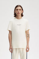 Fred Perry Ανδρική Μπλούζα Embroidered T-Shirt M4580-F79 Εκρού