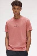 Fred Perry Ανδρική Μπλούζα Embroidered T-Shirt M4580-X90 Ροζ