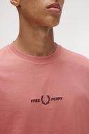 Fred Perry Ανδρική Μπλούζα Embroidered T-Shirt M4580-X90 Ροζ