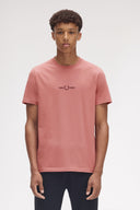 Fred Perry Ανδρική Μπλούζα Embroidered T-Shirt M4580-X90 Ροζ