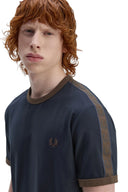 Fred Perry Ανδρικό T-shirt Contrast Tape Ringer M4613-40A Μπλε
