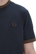 Fred Perry Ανδρικό T-shirt Contrast Tape Ringer M4613-40A Μπλε