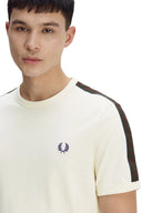 Fred Perry Ανδρικό T-shirt Contrast Tape Ringer M4613-42A Εκρού