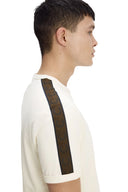 Fred Perry Ανδρικό T-shirt Contrast Tape Ringer M4613-42A Εκρού