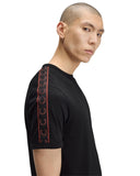 Fred Perry Ανδρικό T-shirt Contrast Tape Ringer M4613-50C Μαύρο
