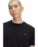 Fred Perry Ανδρικό T-shirt Contrast Tape Ringer M4613-50C Μαύρο