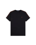 Fred Perry Ανδρικό T-shirt Contrast Tape Ringer M4613-50C Μαύρο