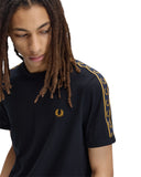 Fred Perry Ανδρικό T-shirt Contrast Tape Ringer M4613-51C Μπλε