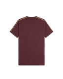 Fred Perry Ανδρικό T-shirt Contrast Tape Ringer M4613-69A Μπορντό