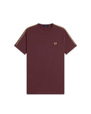 Fred Perry Ανδρικό T-shirt Contrast Tape Ringer M4613-69A Μπορντό
