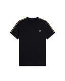 Fred Perry Ανδρικό T-shirt Contrast Tape Ringer M4613-90A Μαύρο