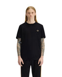 Fred Perry Ανδρικό T-shirt Contrast Tape Ringer M4613-90A Μαύρο