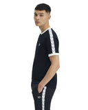 Fred Perry Ανδρικό T-Shirt Taped Ringer T-Shirt M4620-102 Μαύρο