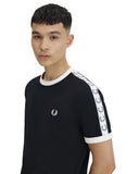Fred Perry Ανδρικό T-Shirt Taped Ringer T-Shirt M4620-102 Μαύρο
