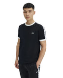 Fred Perry Ανδρικό T-Shirt Taped Ringer T-Shirt M4620-102 Μαύρο