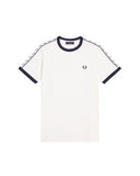 Fred Perry Ανδρικό T-Shirt Taped Ringer T-Shirt M4620-129 Άσπρο