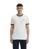 Fred Perry Ανδρικό T-Shirt Taped Ringer T-Shirt M4620-129 Άσπρο