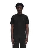 Fred Perry Ανδρικό T-Shirt Tipped Cuff Piqué T-Shirt M4654-Y43 Μαύρο