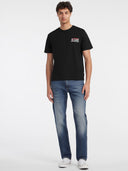 Guess Jeans Ανδρικό T-Shirt M4YI48K8FQ4-JBLK Μαύρο