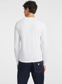 Guess Jeans Ανδρικό Μακρυμάνικο T-Shirt M4YI54K8HM0-G011 Λευκό