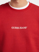 Guess Jeans Ανδρικό Φούτερ Λαιμόκοψη M4YQ19K9V31-G585 Κόκκινο
