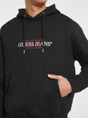 Guess Jeans Ανδρικό Φούτερ Με Κουκούλα M4YQ23K9V31-JBLK Μαύρο