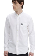 Fred Perry Ανδρικό Πουκάμισο Oxford Shirt M5516-100 Λευκό