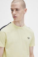 Fred Perry Ανδρική Μπλούζα Tonal Tape Ringer T-Shirt M5675-S21 Εκρού