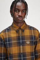 Fred Perry Ανδρικό Πουκάμισο Καρό Tartan Shirt M6573-644 Καφέ